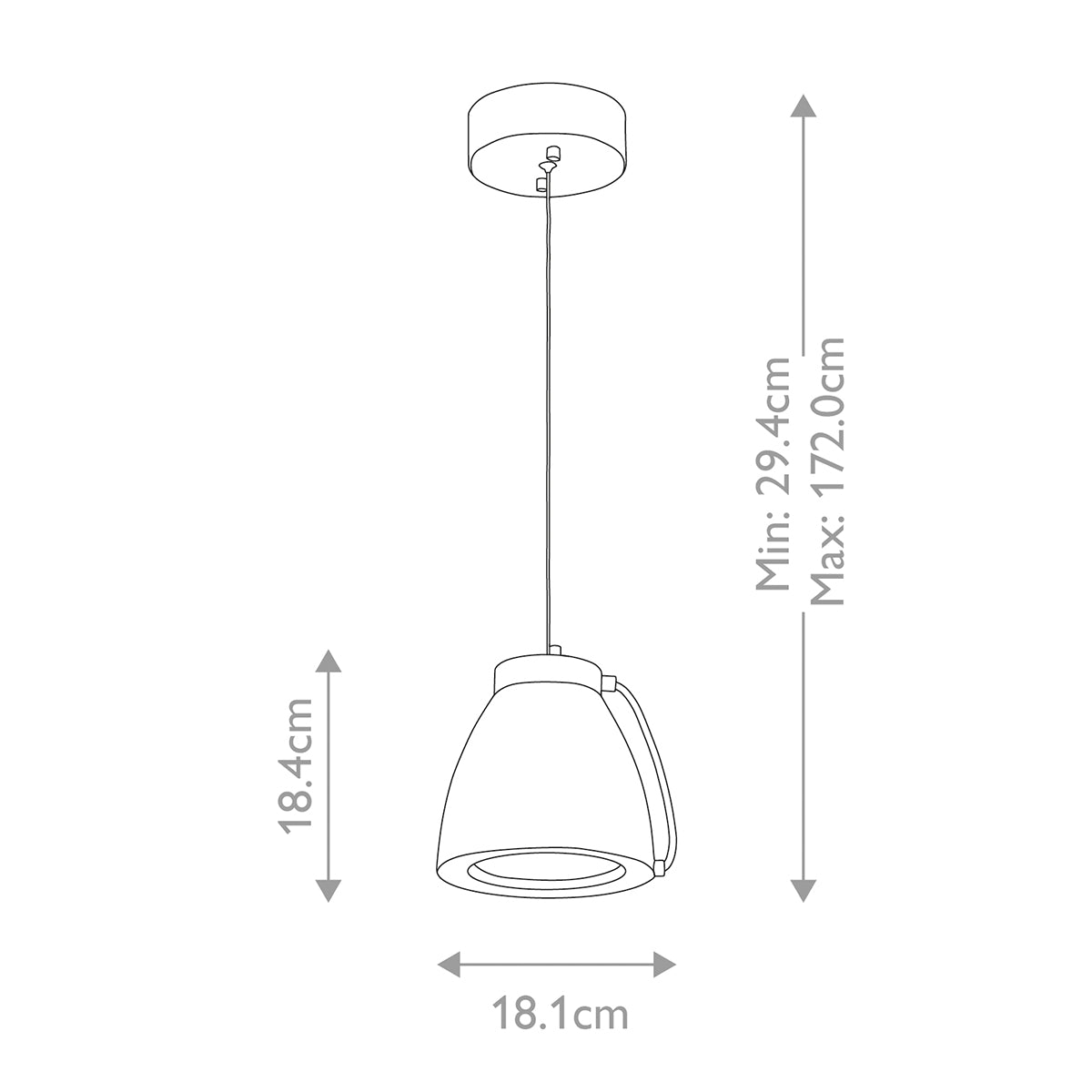 Elstead Europa Small LED Pendant Light in White
