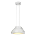 Elstead Europa Medium 1 Light LED Pendant Light in White