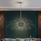 Schuller Evasion Single 9 Light Pendant Light in Dark Chrome with Remote Control