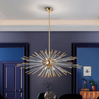 Schuller Evasion 9 Light Single Pendant Light in Gold with Remote
