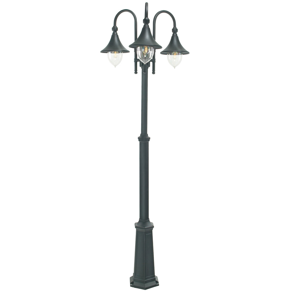 Norlys Firenze 3 Light Outdoor Post in Black