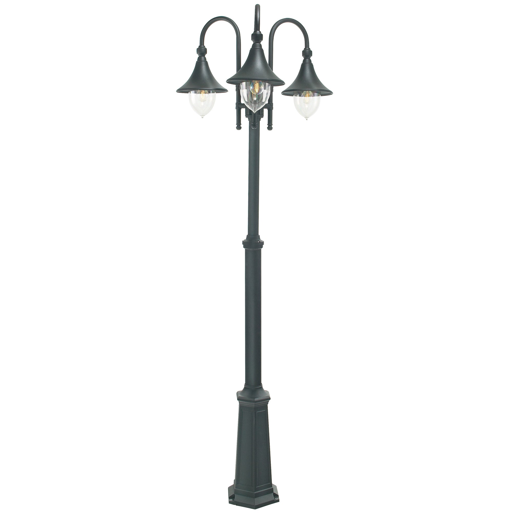 Norlys Firenze 3 Light Outdoor Post in Black