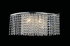 Diyas Fabio 2 Light Switched Wall Light in Polished Chrome with Crystal
