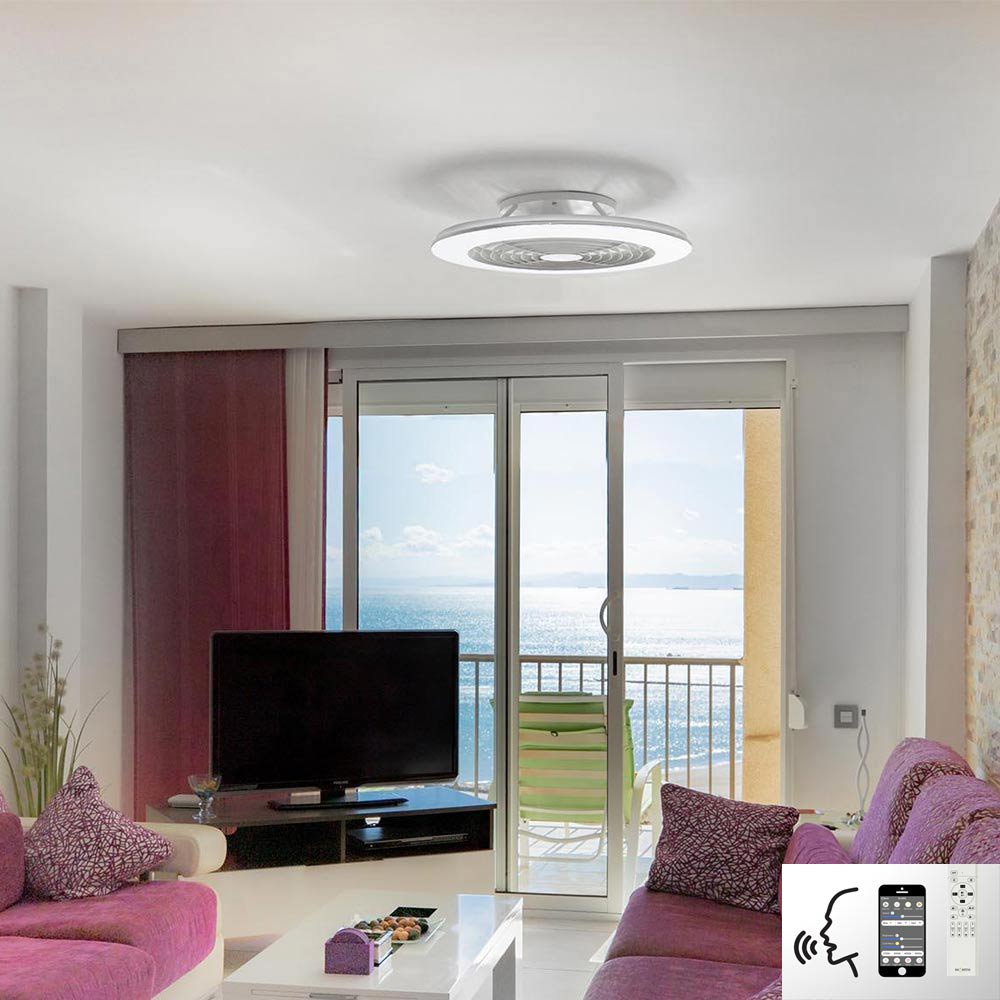 Mantra Alisio XL White Ceiling Fan 95W LED Light Dimmable Remote Controlled