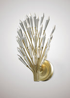 Diyas Fay Single Wall Light in Aged Gold with Crystal