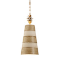 Flambeau Anemone 1 Light Pendant Light in Taupe and Cream Patina