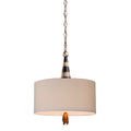 Flambeau Flambeau 2 Light Pendant Light in Black and Cream with Gold Leaf