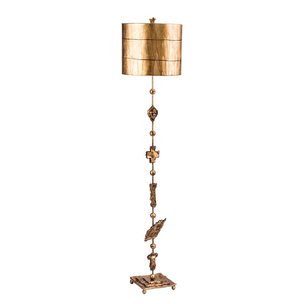 Flambeau Fragment Floor Lamp in Aged Gold