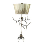 Flambeau Kristal Table Lamp in Putty and Gold Leaf