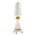Flambeau Leda Table Lamp in Cream Patina