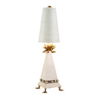 Flambeau Leda Table Lamp in Cream Patina