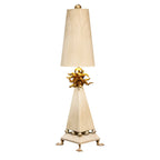 Flambeau Leda Table Lamp in Cream Patina