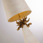 Flambeau Leda Table Lamp in Cream Patina