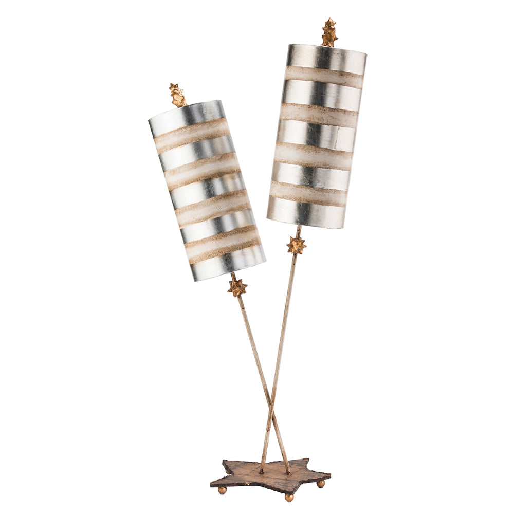 Flambeau Nettle Luxe Table Lamp in Silver