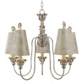 Flambeau Remi 5 Light Chandelier in Silver and Gold