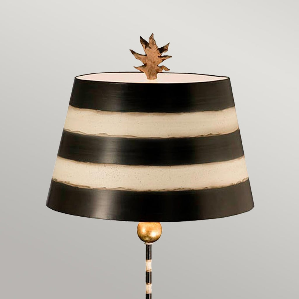 Flambeau South Beach Table Lamp in Black and Cream