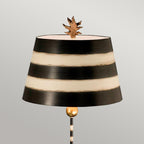 Flambeau South Beach Table Lamp in Black and Cream
