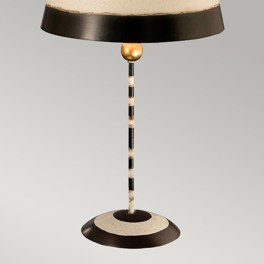 Flambeau South Beach Table Lamp in Black and Cream