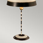 Flambeau South Beach Table Lamp in Black and Cream