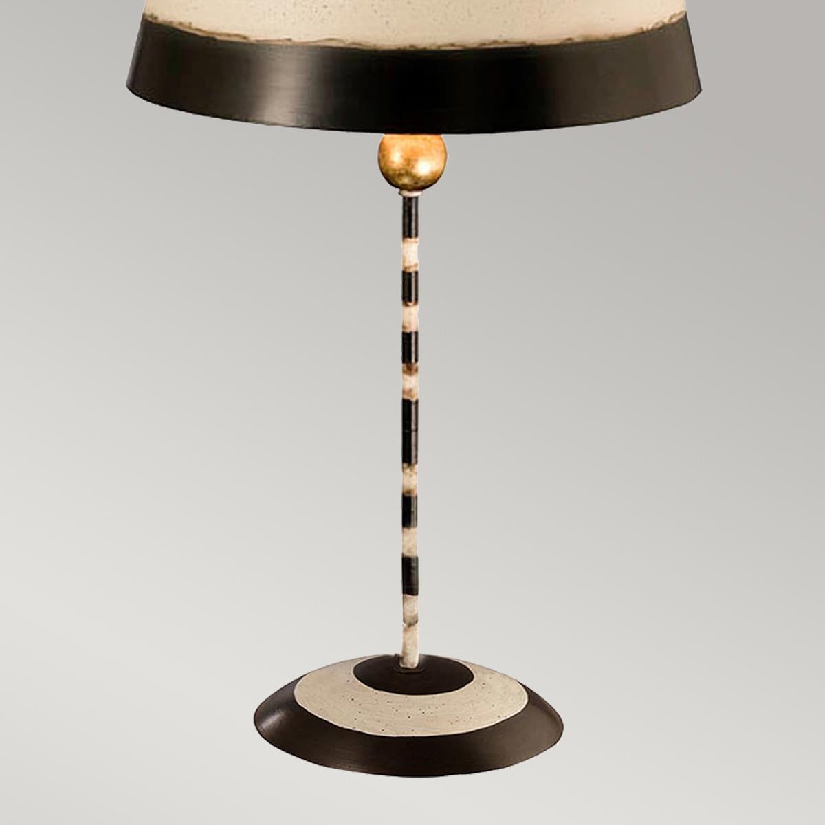 Flambeau South Beach Table Lamp in Black and Cream