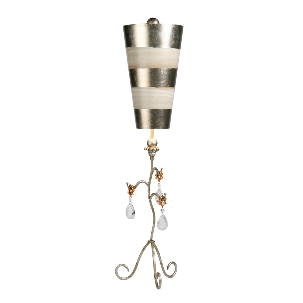 Flambeau Tivoli Table Lamp in Silver Cream Patina