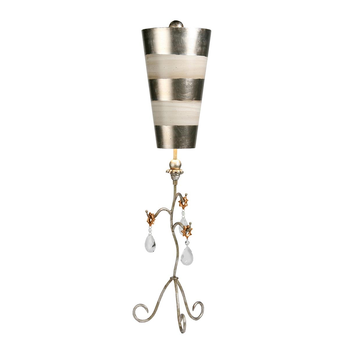 Flambeau Tivoli Table Lamp in Silver Cream Patina