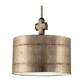 Flambeau Fragment Pendant Light with Decorative Finial in Silver