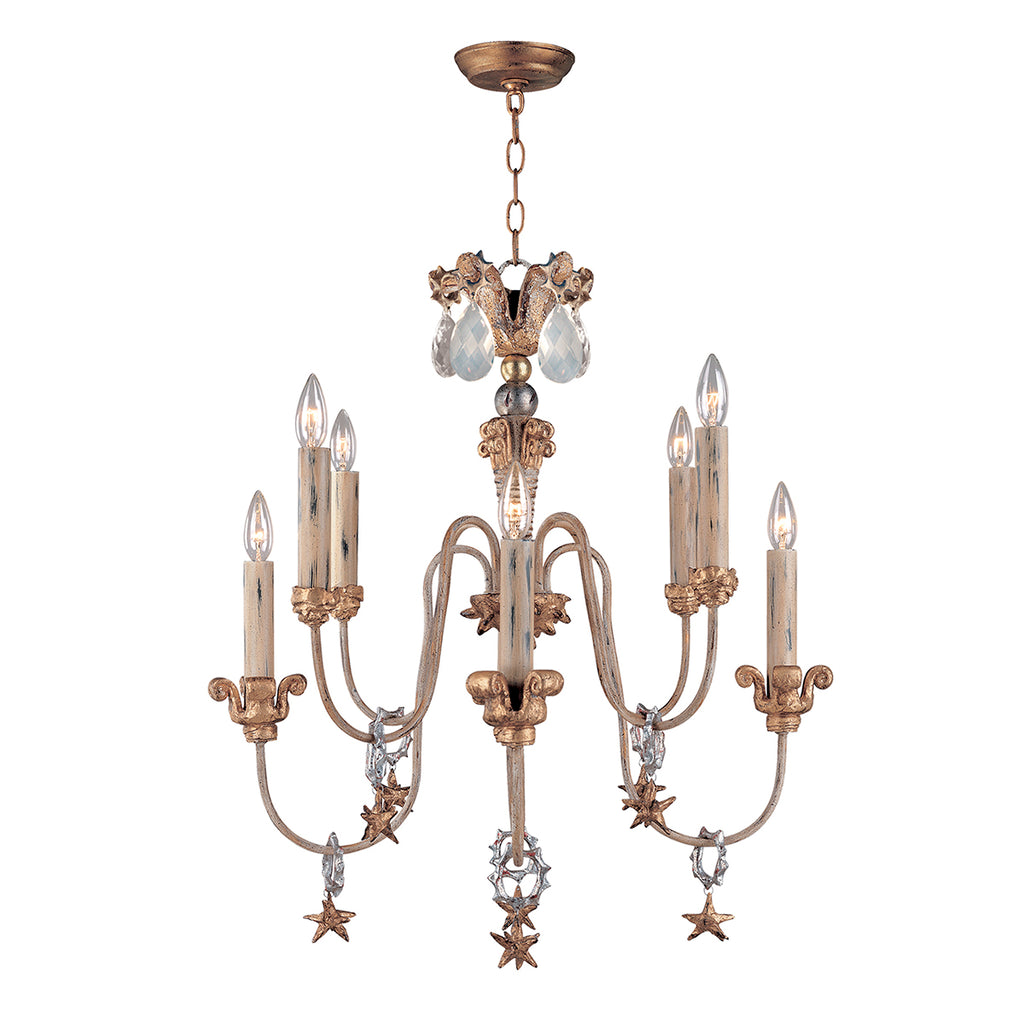 Flambeau Mignon 8 Light Chandelier in Antique Gold