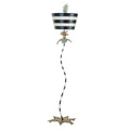 Flambeau South Beach Floor Lamp in Black and White Striped Finish