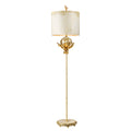 Flambeau Trellis Floor Lamp in Putty Patina with Silver Leaf