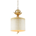 Flambeau Trellis Pendant Light in Putty Patina with Silver Leaf