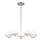 Feiss Apollo 5 Light Chandelier in Polished Nickel