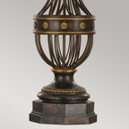 Feiss Augustine Table Lamp in Antique Brown with Cream Shade