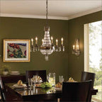 Feiss Bellini 3 Light Wall Light in Antique Bronze with Quartz Crystal