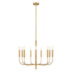 Feiss Brianna 9 Light Chandelier in Polished Nickel