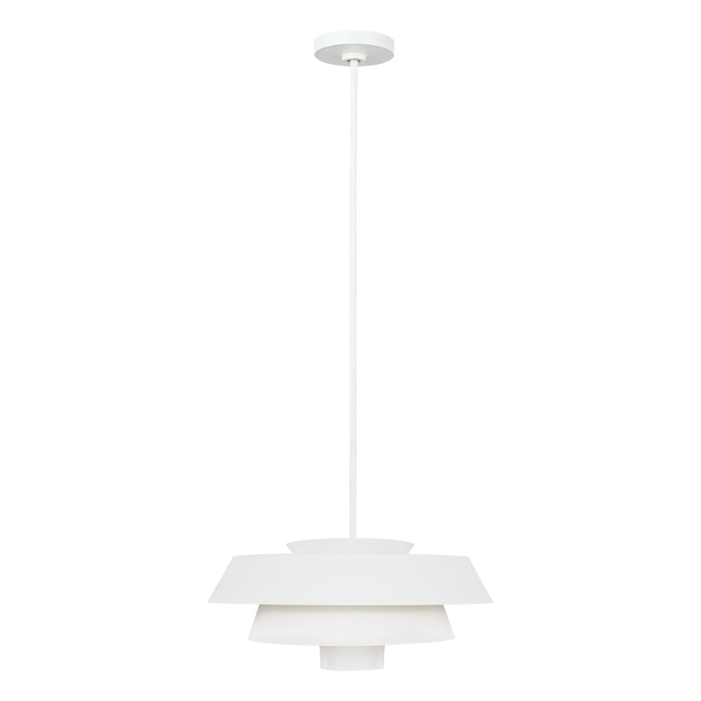 Feiss Brisbin 1 Light Pendant Light in Matte White