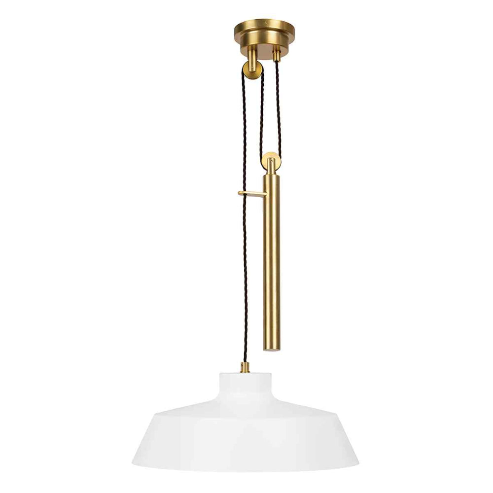 Feiss Candor 1 Light Pendant Light in Matte White