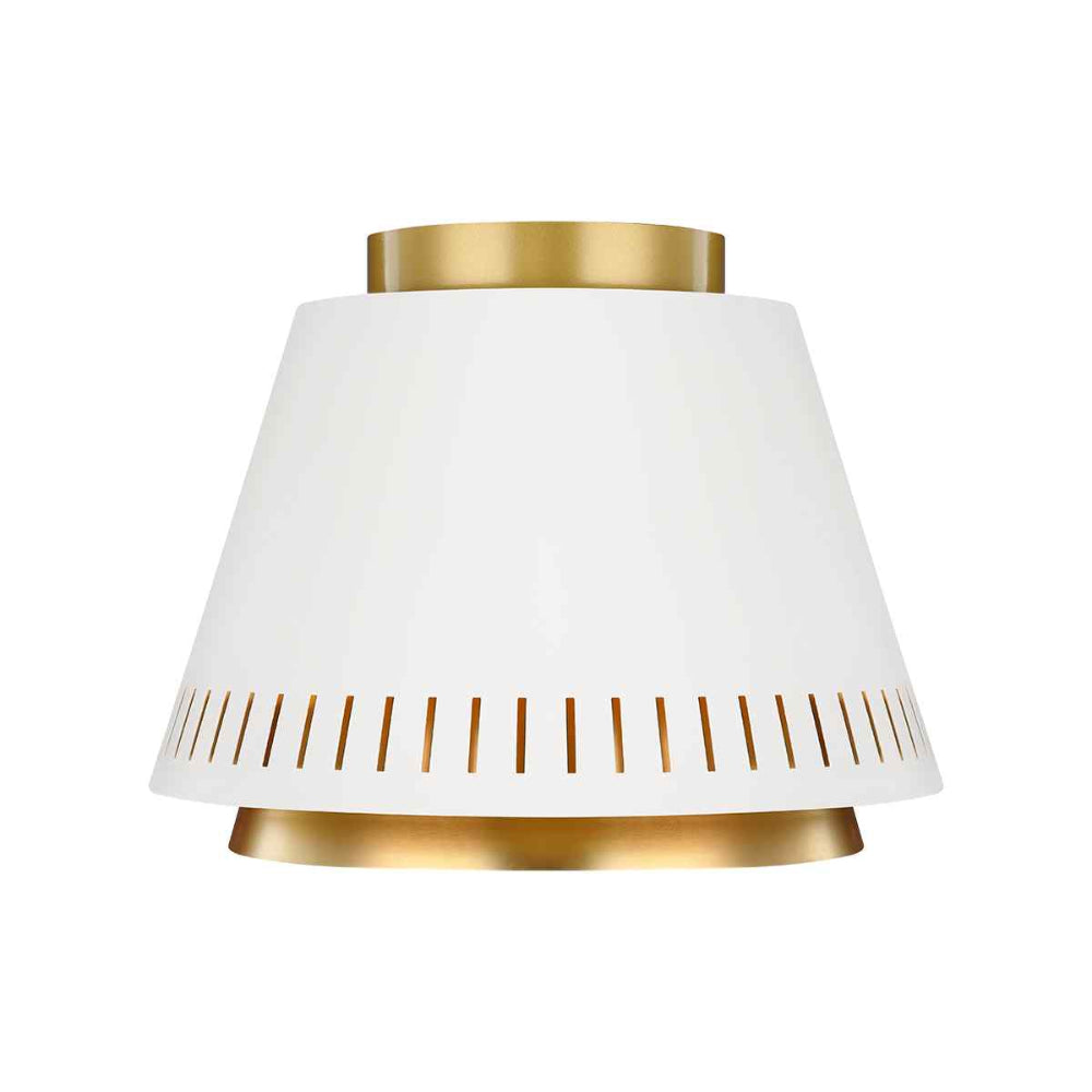 Feiss Carter 1 Light Flush Ceiling Light in Matte White