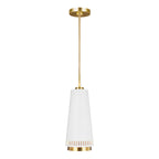 Feiss Carter 1 Light Pendant Light in Matte White
