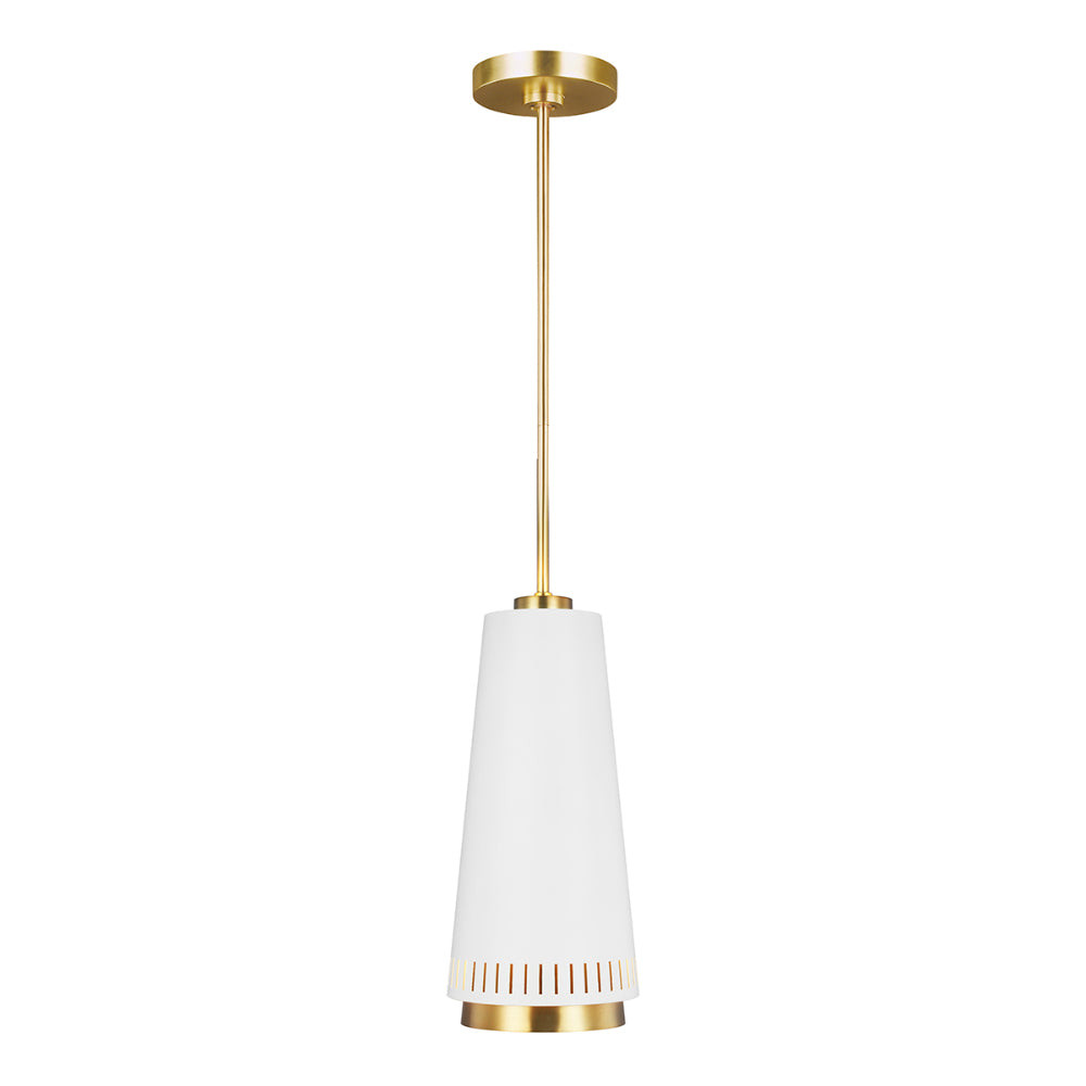Feiss Carter 1 Light Pendant Light in Matte White