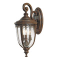 Feiss English Bridle Medium 3 Light Outdoor Wall Lantern in British Bronze
