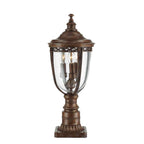Feiss English Bridle Medium 3 Light Outdoor Pedestal in British Bronze