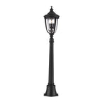Feiss English Bridle Medium 3 Light Outdoor Pillar Lantern in Black