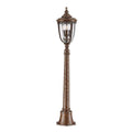 Feiss English Bridle Medium 3 Light Outdoor Pillar Lantern in British Bronze