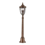 Feiss English Bridle Medium 3 Light Outdoor Pillar Lantern in British Bronze