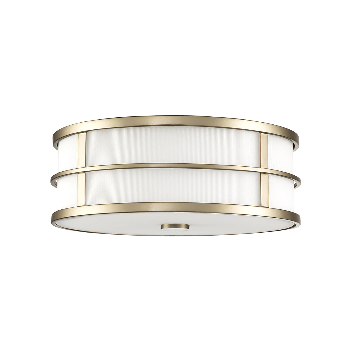 Feiss Fusion 3 Light Flush Ceiling Light in Natural Brass