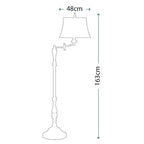 Feiss Gibson Swing Floor Lamp in Cambridge Crackle Finish