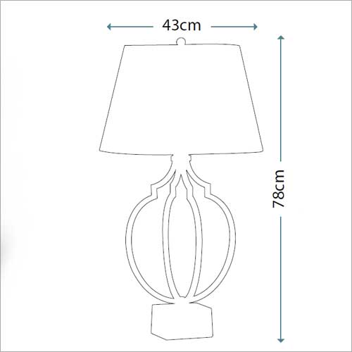Feiss Grandeur Table Lamp in Silver Leaf and Black