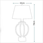Feiss Grandeur Table Lamp in Silver Leaf and Black