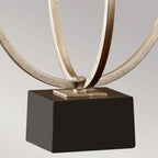 Feiss Grandeur Table Lamp in Silver Leaf and Black